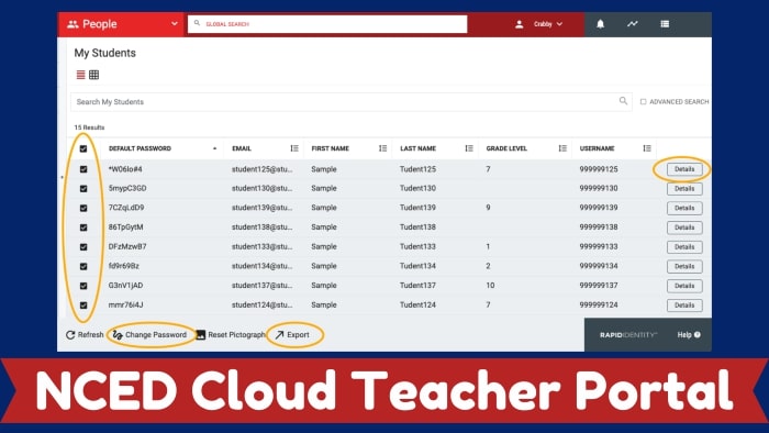 NCED-Cloud-Teacher-Portal